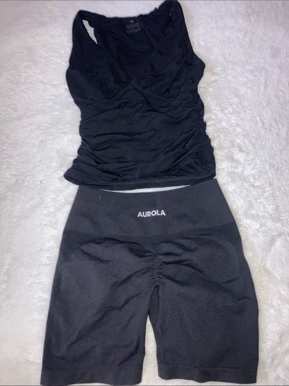 Aurola Black High-Waist Athletic Shorts for Women